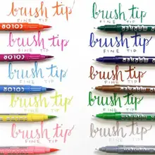 Превосходное 12 Цветов двойной акварель кисти маркер Цветной Pen Set для Книги по искусству ist краски школьные эскиз рисунок фломастерами товары для рукоделия