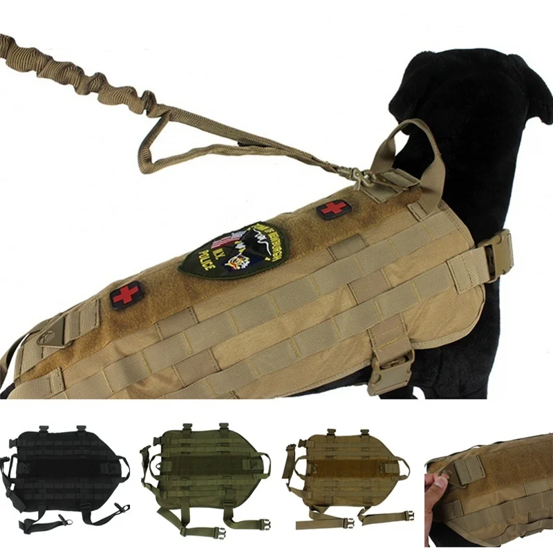

CQC 1000D Molle Tactical Dog Vest K9 Military Pet Dog Clothes Harness Airsoft Paintball Hunting Training Vest