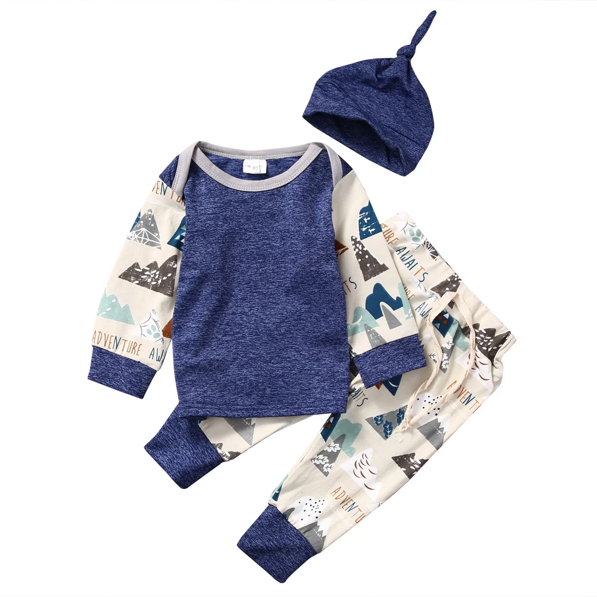 3pcs/Set baby Boys Clothing Set Cute Newborn Baby Boys Long Sleeve T