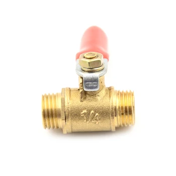 

DIY Home Tools 1/4'' PT Male 12mm Threaded to 8mm Hose Lever Handle Brass Metal Ball Valves