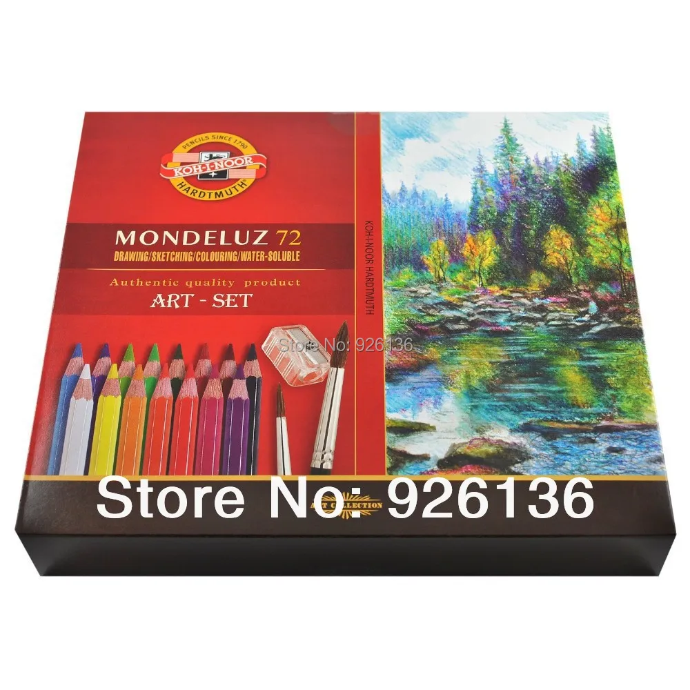 Ко и ноор монделуз Набор для рисования Aquarell. 72 цветные карандаши акварельные +