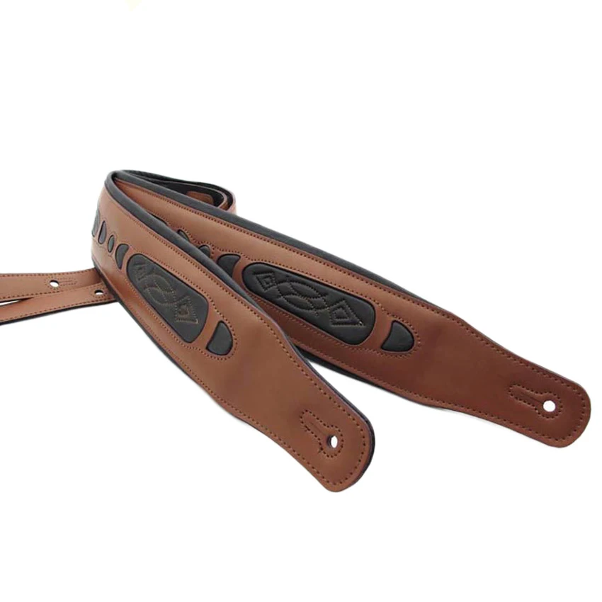 Soft Strong Durable Electric Guitar Strap Bass Straps Leather Guitar