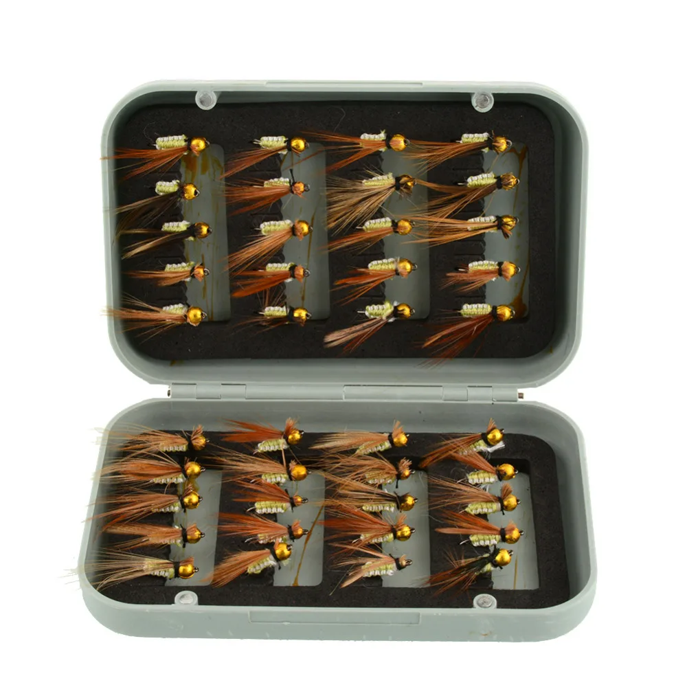 YZD Fly Fishing Flies Kit - Realistic Hand-Tied Trout Lures - 12/26/48 Pcs 6-Ant