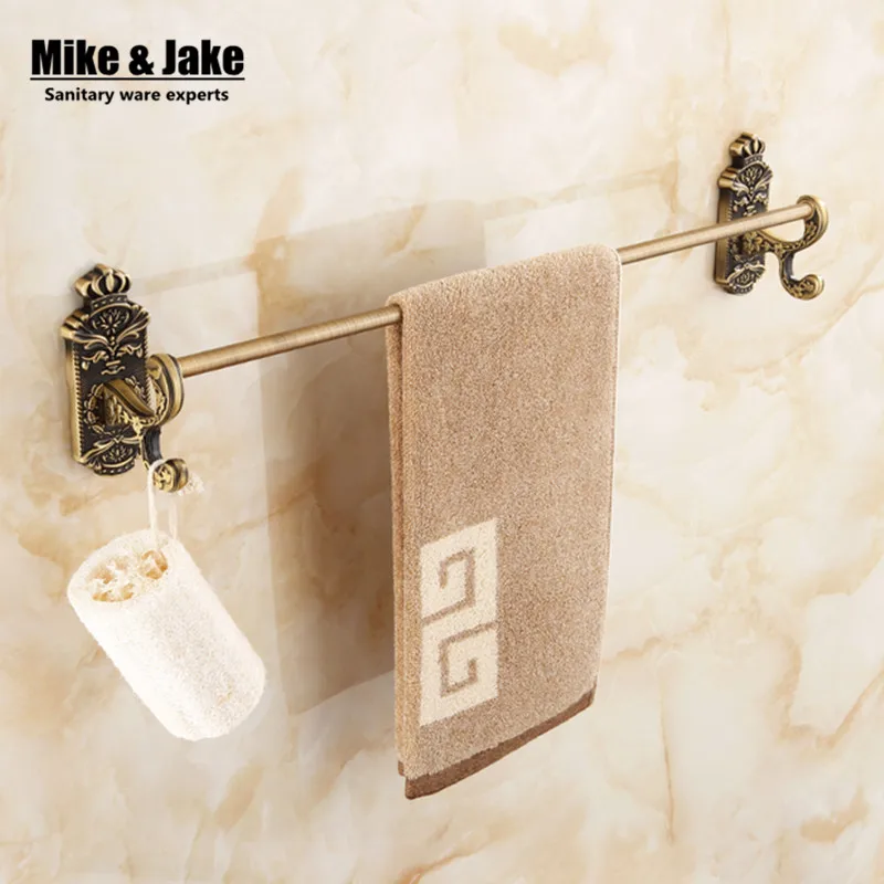 Antique Single Towel Bar crown Towel bar Holder Towel rack Solid Brass Made high quality vintage