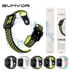 BUMVOR 1 компл. силиконовый ремешок для Apple Watch Bracelet42mm 38 мм браслет наручные часы ремешки для Iwatch 3/ 2/1