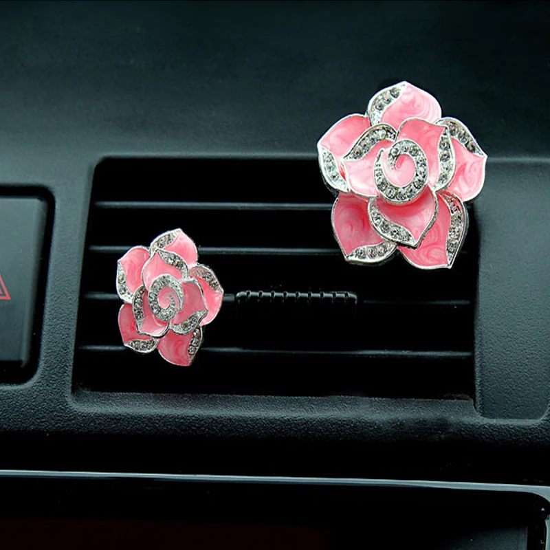 Tancredy 2 шт. автомобиля духи Освежители воздуха зажим Diamond Flower автомобиля вентиляционное отверстие духи Кондиционер автомобильный освежитель воздуха твердые духи
