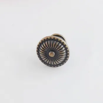 

Free Shipping 4PCs Jewelry Wooden Box Pull Handle Dresser Drawer For Cabinet Door Round Antique Bronze 24x21mm J3151