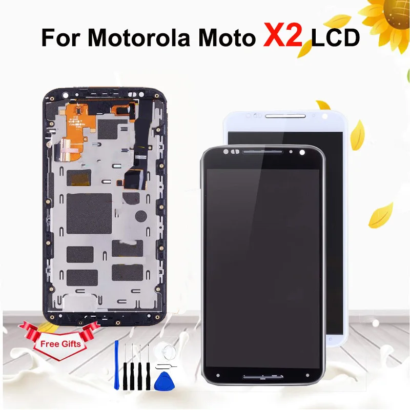 

5.2"For Motorola MOTO X2 LCD Display Touch Screen Digitizer Assembly For Moto X2 XT1092 XT1096 XT1097 Display with Frame