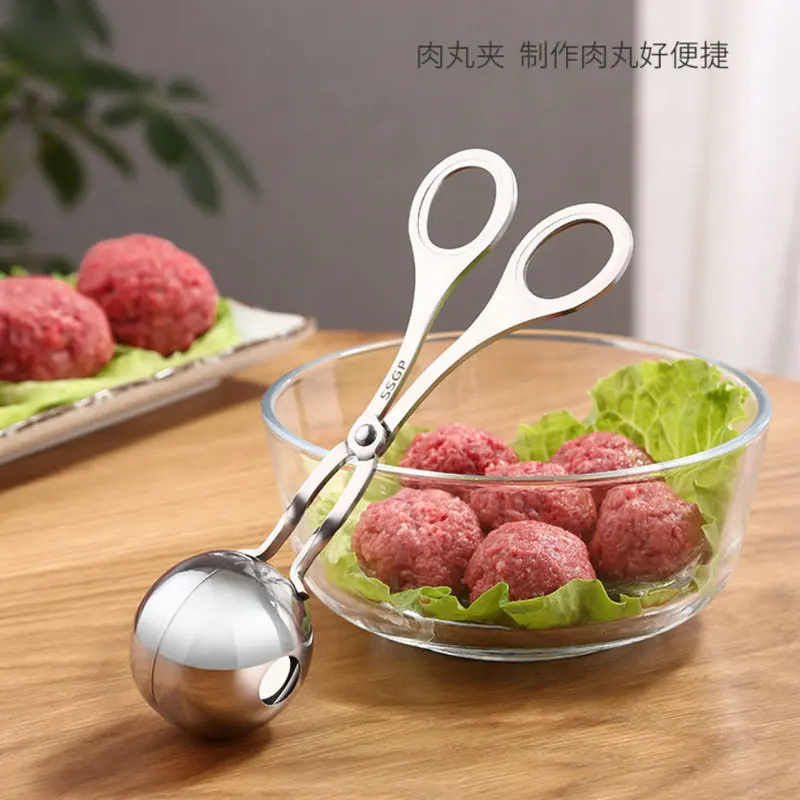 high quality Meatball Maker Stainless Steel 304 Stuffed Meatball Clip Fish Meat Rice Ball Maker Mold