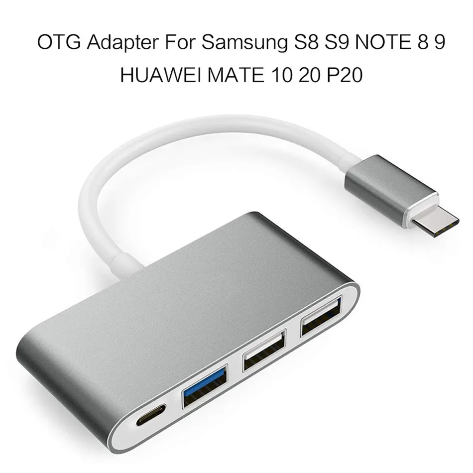 USB 3,0 2,0 OTG адаптер usb type C OTG кабель питания для samsung Note S8 9 Plus HUAWEI mate P10 20 Pro Macbook кабель для быстрой зарядки