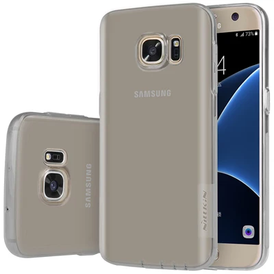 Для samsung Galaxy S7 NILLKIN Nature TPU мягкий чехол на заднюю панель прозрачный натуральный силиконовый чехол с розничной посылка - Цвет: Gray