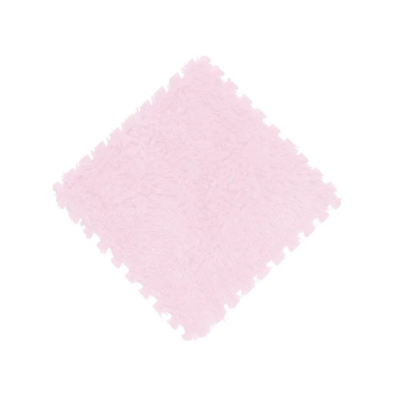 Новинка 30x30 см EVA пена DIY коврик-пазл супер мягкий ворсинок мягкий плюшевый коврик для игр для детей 1 шт - Цвет: Pink