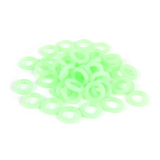 50Pcs/Pack Green Color Camping Nail Night Vision Luminous Ring Round Multi-functional Tents Accessories