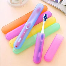 

1Pcs Fashion Portable Travel Toothbrush Box Case Plastic Container for Toothbrush Holder Tube Plastic Cover Travel Accessories