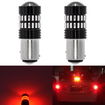 

2x S25 1157 BAY15D P21/5W Led Car Light 4014 Chips 48 SMD High Power LED Brake Stop Backup Light Bulbs Red White Amber 1157 Led