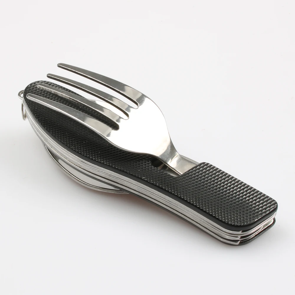 BETOHE открытый складной ложка Вилка мульти инструмент 2 в 1 Нержавеющая сталь нож