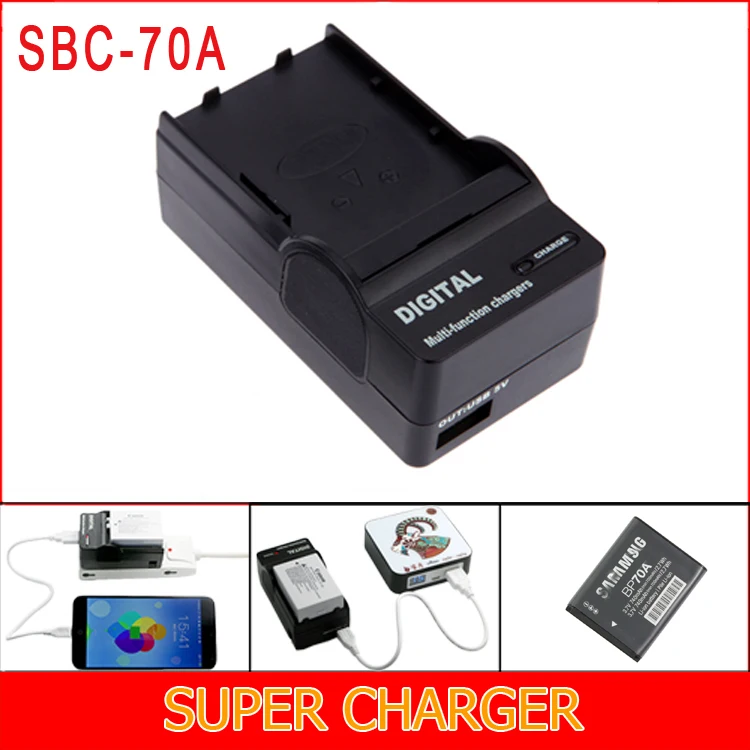 Super Charger BP70A BP85A Battery Charger for Samsung Camera ES65 ES70