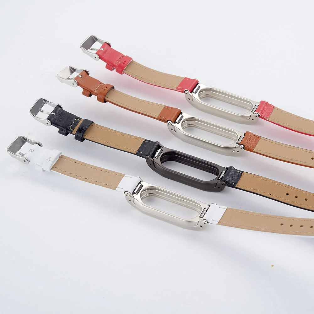 Кожаный ремешок для Xiaomi mi 2 наручных ремешка Безвинтовой браслет mi Band 3 сменные аксессуары для xio mi band 2