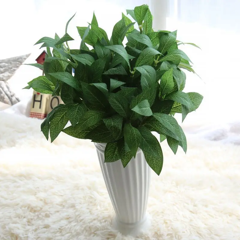 

7 Heads Zebra Leaf Artificial Plants Fake Fern Green Leaf Tree Plant for home garden decorations