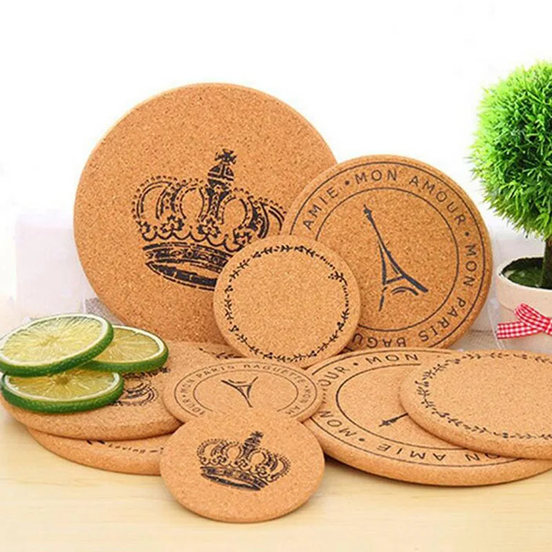 1000pcs Retro Style Cork Drink Coaster Coffee Cup Mat Tea Pad Table