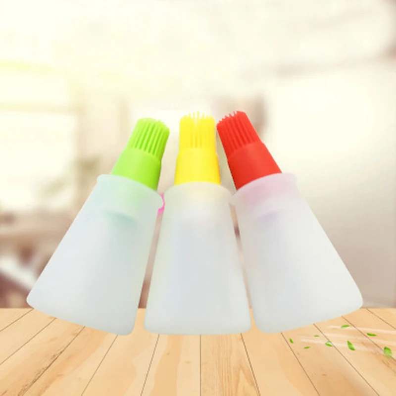 Silicone BBQ Basting Oil Brush Grill Oil Bottle Brushes Tool Heat