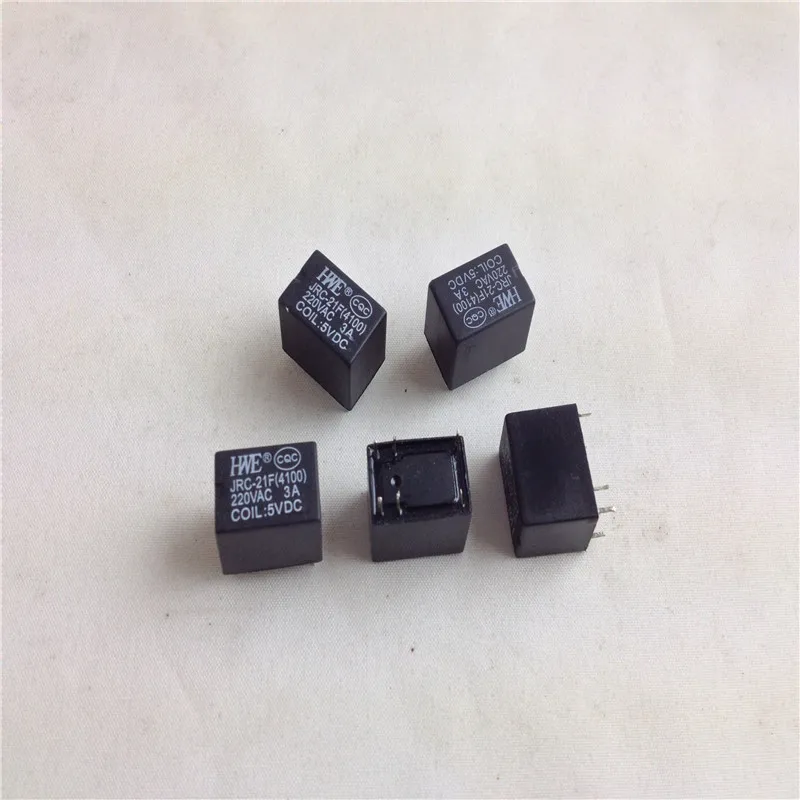 

50Pieces/Lot JRC-21F 4100 5V DC 6 Pins Miniature PCB Relay Brand New