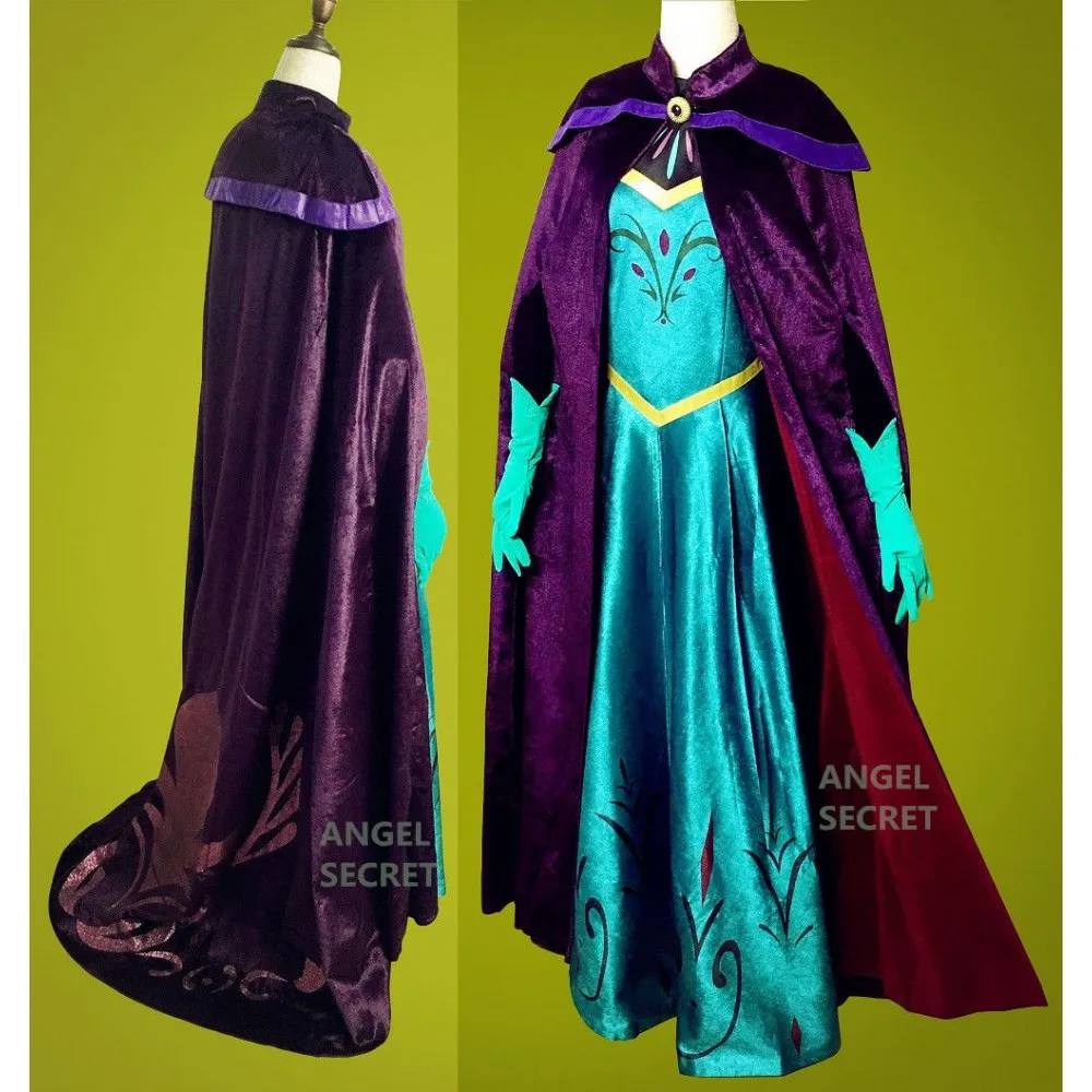 

p345 Snow Queen ELSA Cosplay Costume coronation costume for tranformation