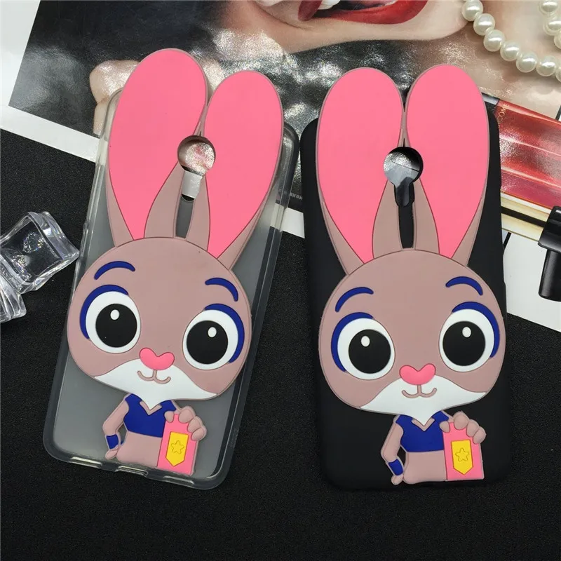 

Lovely Cartoon Rabbit Case for Meizu A5 M5C M710h Soft TPU Phone Cases Back Cover 3D Funda Pink Coque Capa