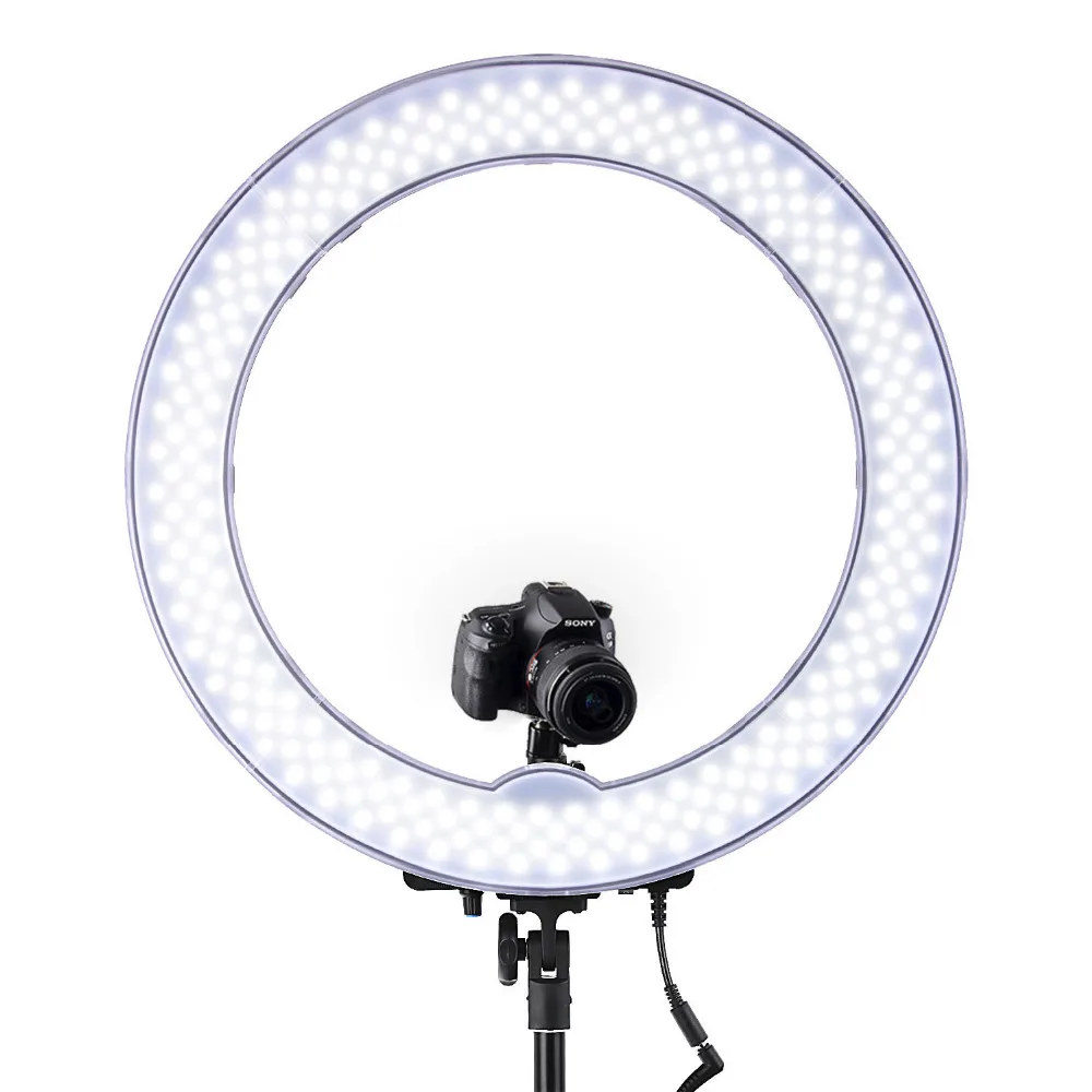  FOSOTO 18 Inch 5500K Photographic Lighting Dimmable Camera Photo Studio Phone Ring Lamp Photography