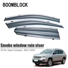 Высокое качество 4 шт. дым окно дождевой козырек для Jeep Compass 2013 2012 2011 Vent Защита от солнца дефлекторы гвардии аксессуары