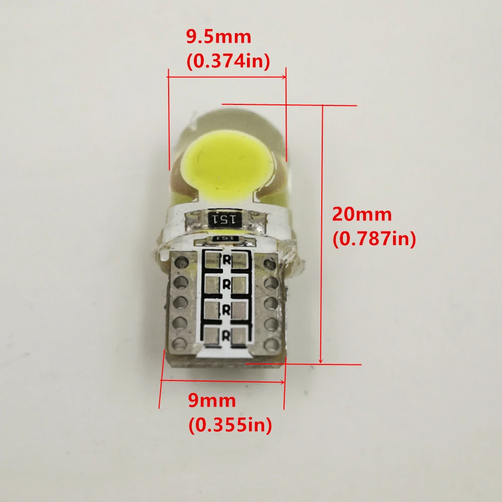 20 штук DC 12 V Авто T10 светодиодный холодный белый 194 W5W светодиодный 168 COB кремнезема автомобильный суперъяркий поворота боковой фонарь освещения номерного знака Лампа