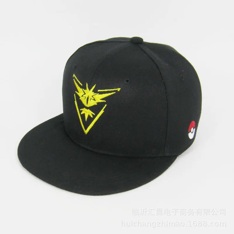 CDFNCG Лето Snapback поп вышивка Покемон Go Snapback хип хоп Хлопок Уличная бейсболка шляпа от солнца папа для мужчин и женщин - Цвет: style 1 MZ375