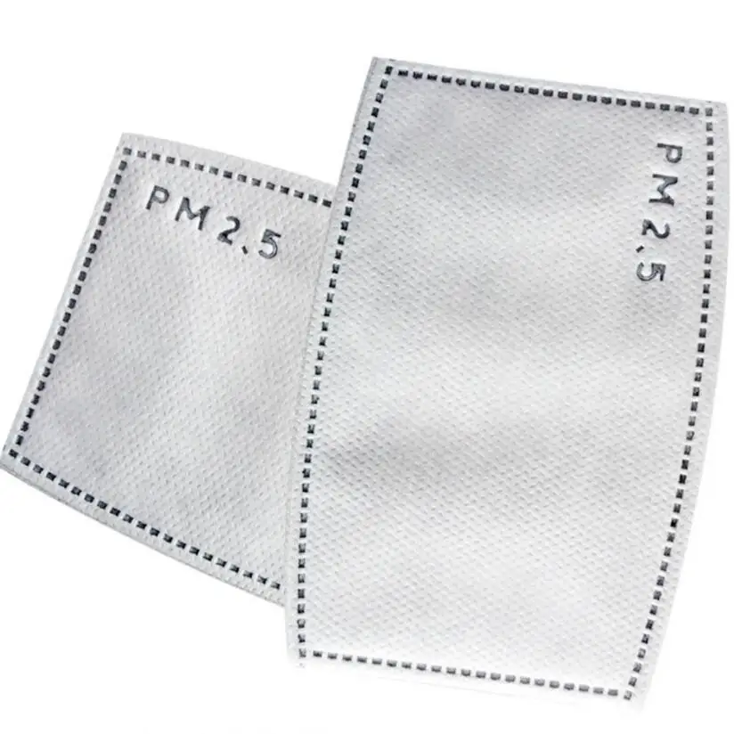 

200pcs/pack 5 layers Activated carbon filter N95 Non-woven PM2.5 Anti Haze mouth Mask replaceable filters for Mouth-muffle