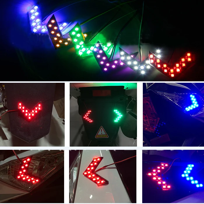 14 SMD Светодиодная Стрелка Панель для автомобиля заднего вида Индикатор для зеркала указатель поворота Автомобильный светодиодный зеркало заднего вида