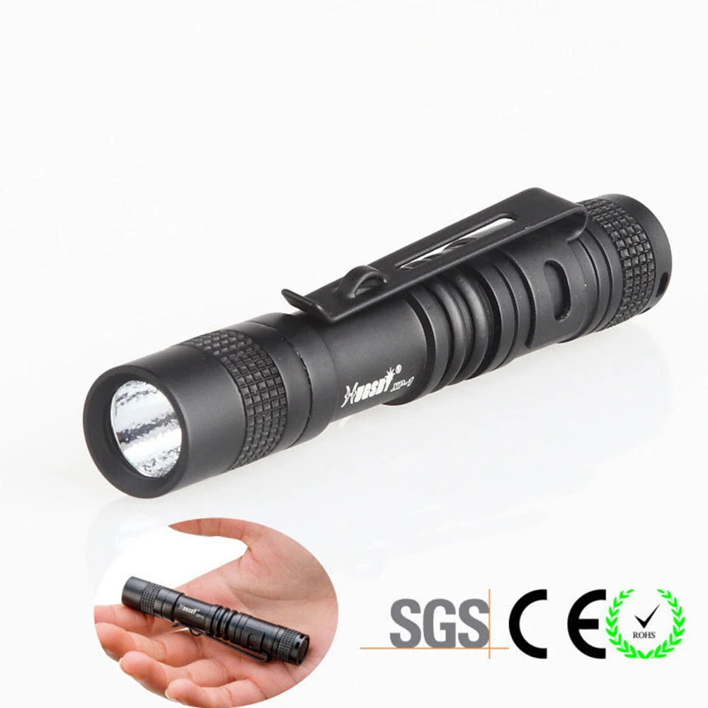 

Hugsby Mini Flash Light CREE XPE R3 250 Lumens LED Flashlight Belt Clip Pocket Torch Portable Flash Penlight Torch Lamps,Use AAA