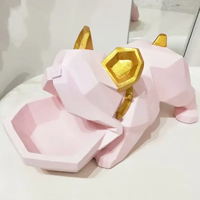 Украшение дома креативный бульдог Украшение коробки для конфет благоприятная собака креативный ключ коробка для хранения лучший подарок красота Летающие Свиньи - Цвет: Pink