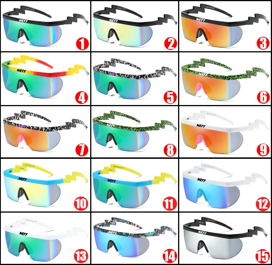 Новые модные брендовые солнцезащитные очки Neff для мужчин/женщин Oculos De Sol Винтажные Солнцезащитные очки с покрытием для вождения 2 объектива Gafas Feminino