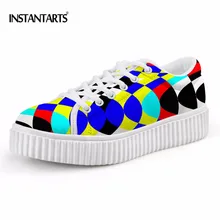 INSTANTARTS/Весенняя женская обувь; повседневная обувь на толстой подошве; Разноцветные дышащие туфли на плоской платформе; женская обувь на толстой подошве; sapato feminino