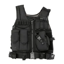 Lixada Outdoor Military Tactical Vest Army Molle Waistcoat Combat Assault Plate Carrier Vest Hunting Vest for Camping Hiking