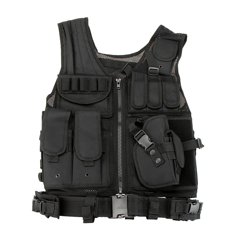 

Lixada Outdoor Military Tactical Vest Army Molle Waistcoat Combat Assault Plate Carrier Vest Hunting Vest for Camping Hiking