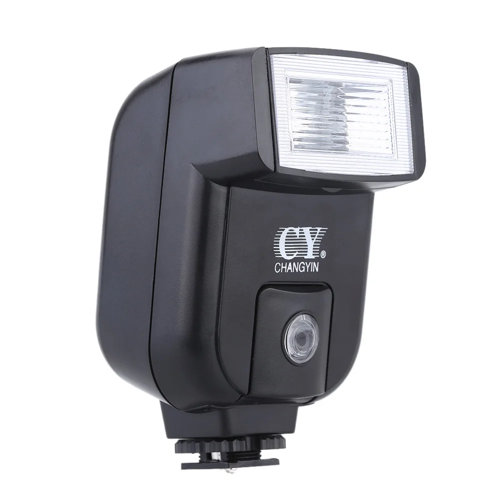 Mini Universal Flash Speedlite Hot Shoe Sync Port with Pitch Angle for