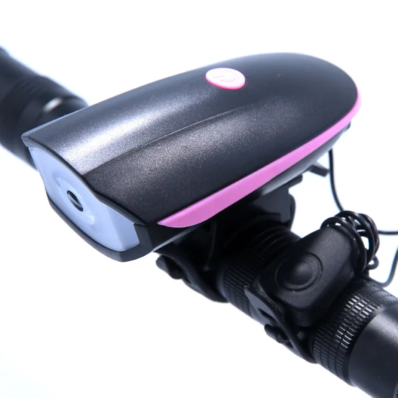 2 IN 1 LED Bike Light With electric Bell trembler buzzers horn switch Cycling Bicycle Lamp Battery Built-in USB Charging