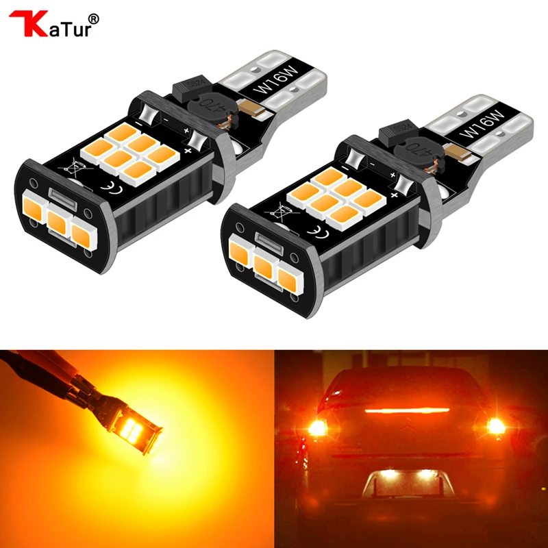 2pcs 12V 24V Canbus 921 912 T15 No Polarity T16 Bulb Light Parking Backup Reverse Led
