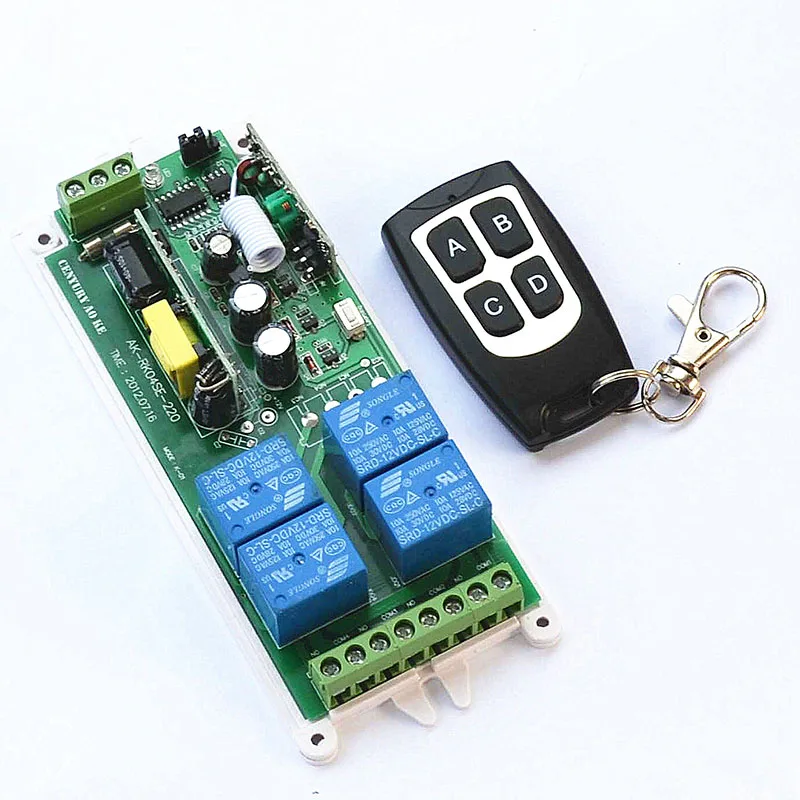 

AC85v~250V 110V 220V 4CH Wide voltage Wireless Remote Control Switches Wireless Relay Output Radio RF Transmitter And Receive