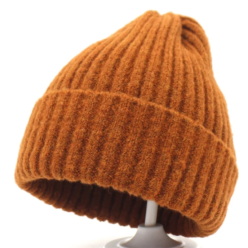 Ditpossible Девочек hat Мода трикотажные шапочки шляпы Женщины skullies Шапки - Цвет: dark orange