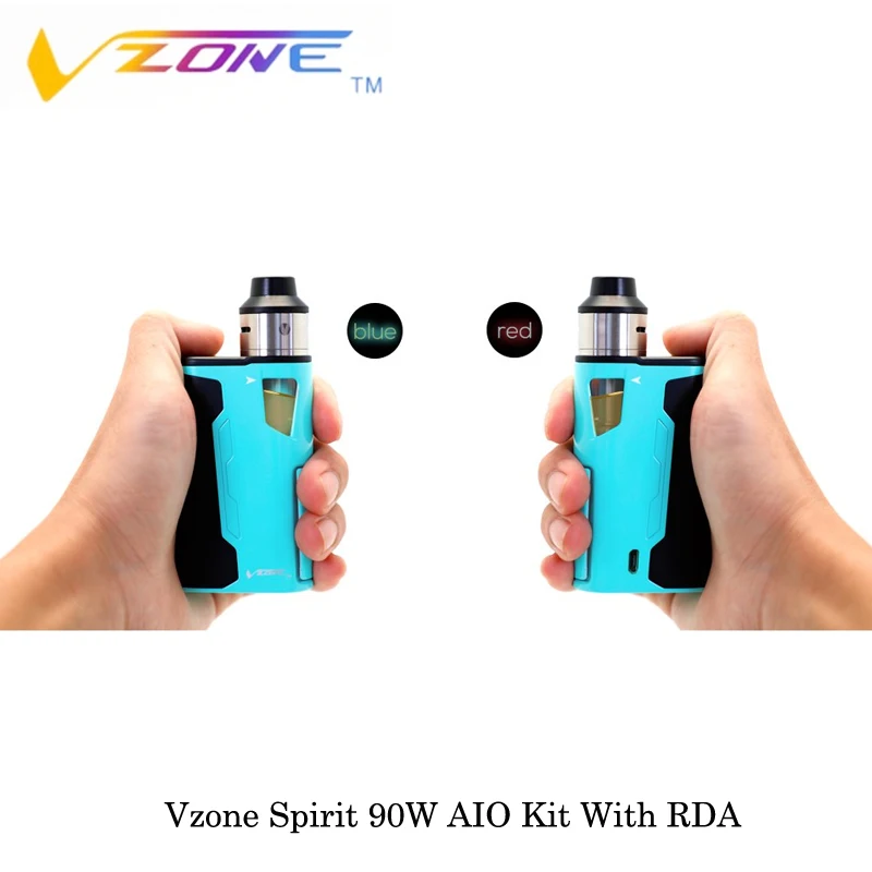 Электронные сигареты Vzone Spirit 90 Вт AIO комплект с RDA 5 мл работает на один 18650 батарея