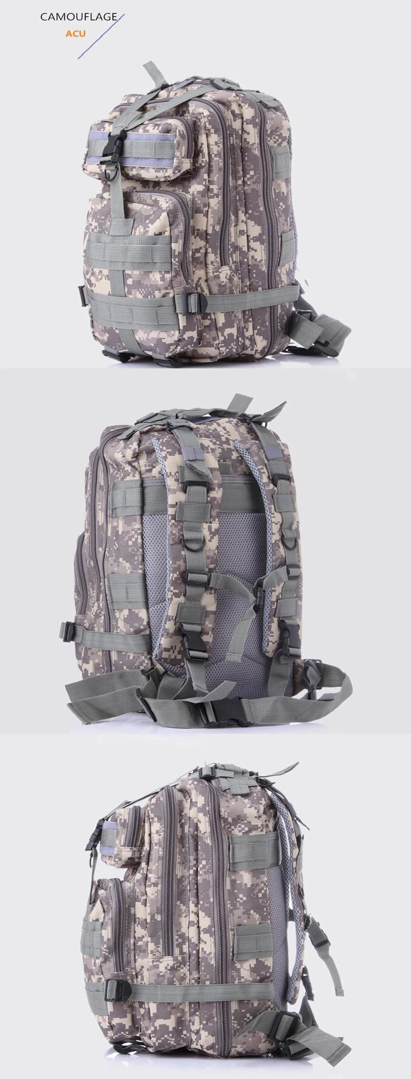 Тактический Рюкзак Molle 3 P, военный армейский камуфляжный рюкзак на плечо, походная Спортивная Сумка для кемпинга