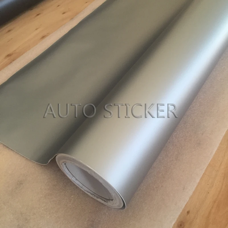 silver gray matte vinyl car wrap 6