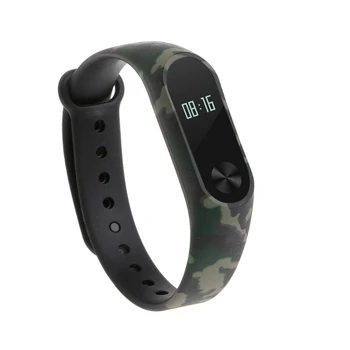 

Camouflage TPU Wristband Bracelet Strap Replacement For Xiaomi MI Band 2 Smart Watch
