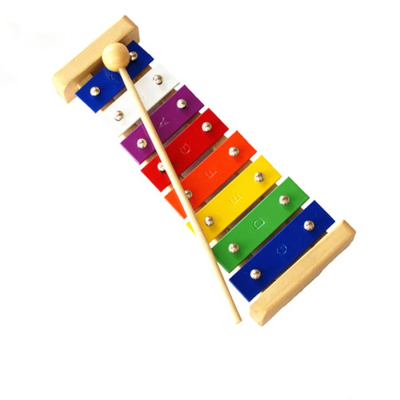 Wooden Musical Instrument Toys Kids Playing Piano Teaching Aid Child